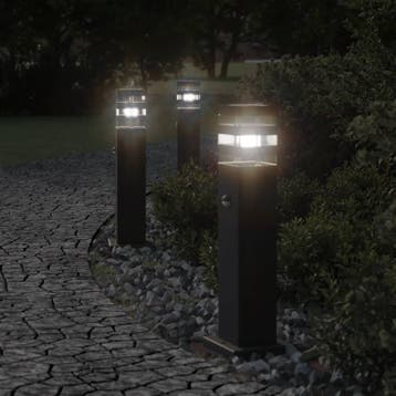vidaXL Vloerlampen voor buiten 3 st met sensor 50 cm, Verzenden