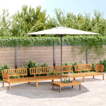 vidaXL 5-delige Loungeset pallet massief acaciahout, Verzenden