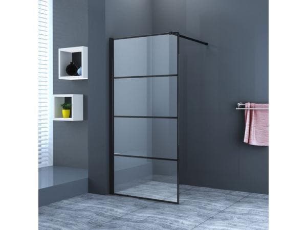 Veiling - Inloopdouche / Douchewand - 120x200 - Mat Zwart Pr, Bricolage & Construction, Sanitaire