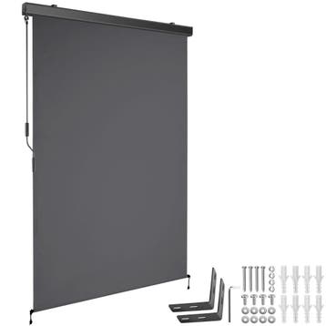 tectake Zonnescherm Eloise met 2 wandhouders - 120 x 250 cm,, Tuin en Terras, Verzenden, Nieuw