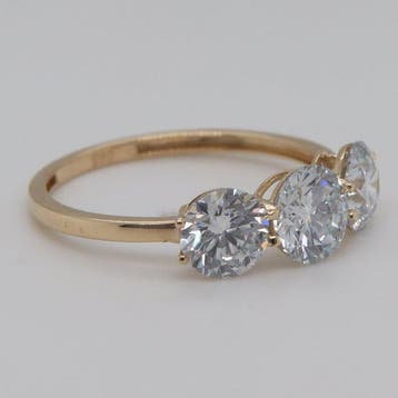 Zonder minimumprijs - Ring - 14 karaat Geel goud - 2.18ct.