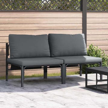 vidaXL Buiten Meubilair 2 Stuk Antraciet 80 x 80 x 71 cm, Jardin & Terrasse, Ensembles de jardin, Verzenden