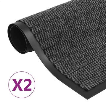 vidaXL Droogloopmatten 2 st rechthoekig getuft 90x150 cm, Verzenden, Nieuw