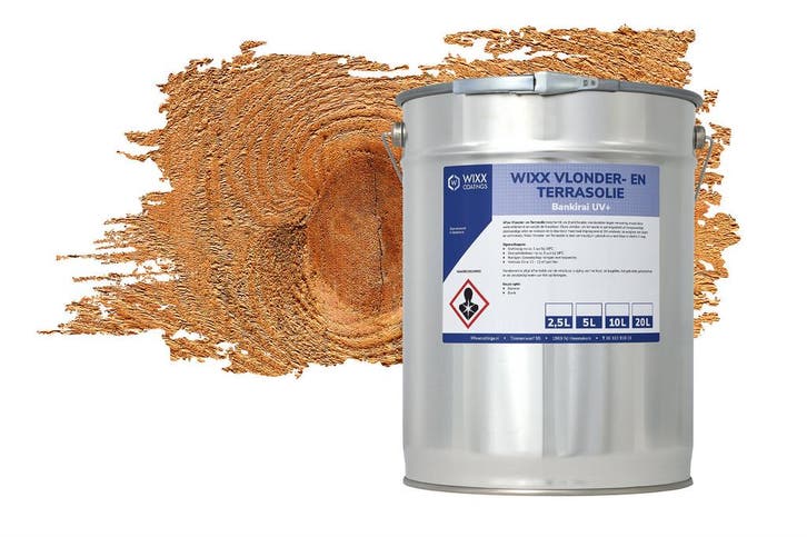 Wixx Vlonder en Terrasolie UV+ Bankirai 1L, Doe-het-zelf en Bouw, Verf, Beits en Lak, Nieuw, Verzenden