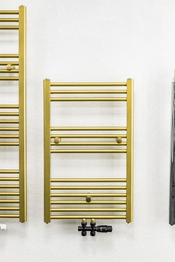 80x60 cm - 547 Watt - Oppio Handdoekradiator - Goud (RAL, Ophalen of Verzenden