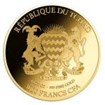 Tsjaad. 3000 Francs 1/1000 oz 999 Fine Gold 3000 CFA Francs