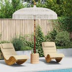 vidaXL Macramé Parasol Crème 190 x 190 x 260 cm Katoen, Verzenden, Nieuw
