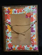 Crucifix - Metaal, Hout - 1950-1960 - Kruisbeeld onder glas