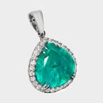 Sans prix de réserve - Pendentif - 14 carats Or blanc, IGI