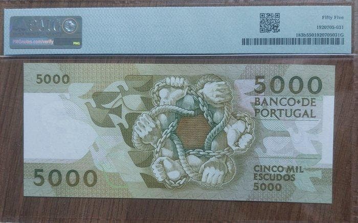 Portugal. - 5000 Escudos - 1987 - Pick 183b (Zonder, Postzegels en Munten, Bankbiljetten | Europa | Niet-Eurobiljetten
