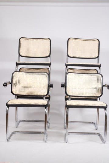 Thonet - Chaise de salle à manger (6) - Rotin, Métal -