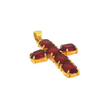 Pendentif en forme de croix - 18 carats Or jaune - 6.00ct., Bijoux, Sacs & Beauté