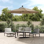 vidaXL Zweefparasol met LED-verlichting stalen paal 300 cm, Tuin en Terras, Verzenden, Nieuw