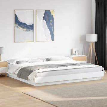 vidaXL Bedframe bewerkt hout wit 180x200 cm, Verzenden, Nieuw