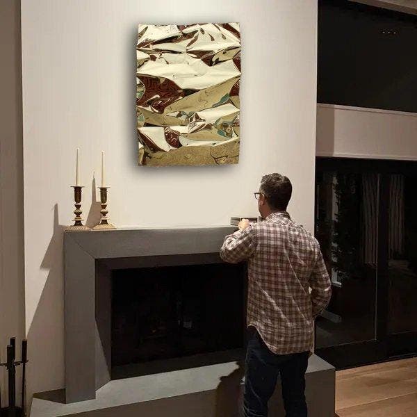 AVA Design - Golden Waves Premium design, Antiquités & Art, Art | Peinture | Moderne