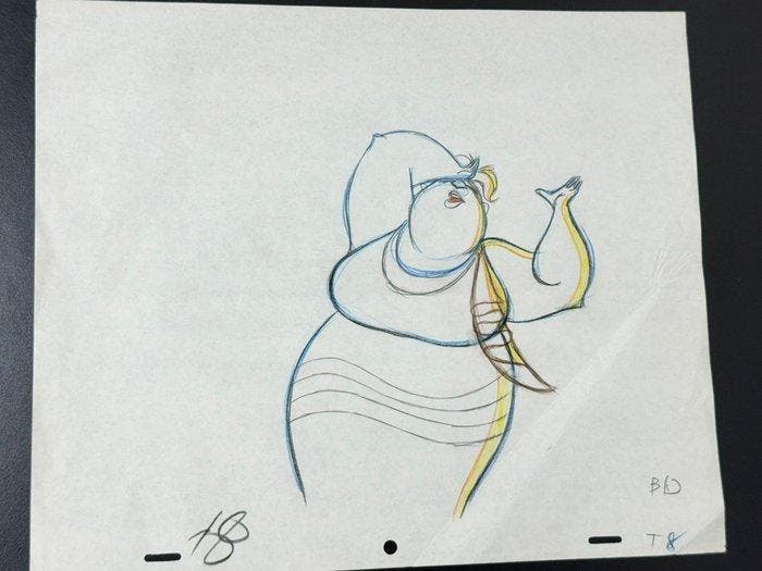 Walt Disney - Originele animatietekening van Thalia,, Verzamelen, Disney