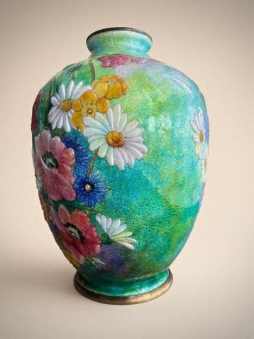 Vase - À Camille Fauré (1874–1956) Vase floral Art déco en