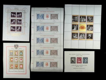 Oostenrijk - Doos vol met blokken, FDCs speciale uitgiften,, Gestempeld