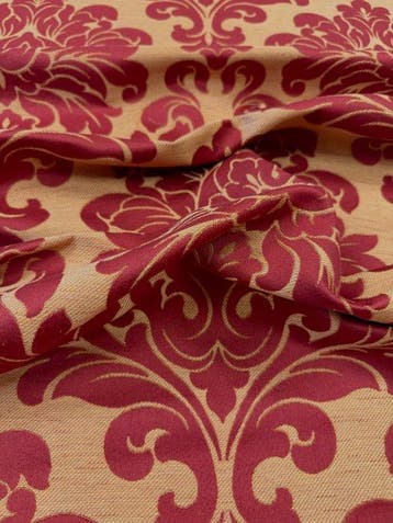 1762 Elegante jacquard meubelstof met bloemendamast -