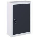 vidaXL Gereedschapskast voor aan de wand metaal grijs en, Doe-het-zelf en Bouw, Verzenden, Nieuw