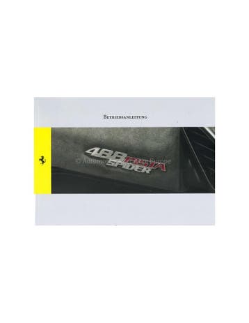2018 FERRARI 488 PISTA SPIDER INSTRUCTIEBOEKJE DUITS, Ophalen of Verzenden