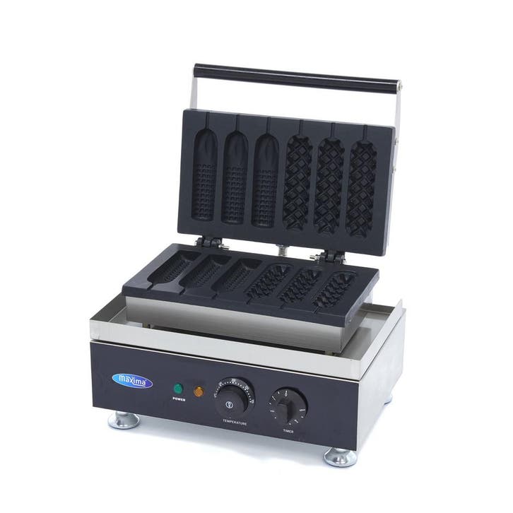 Wafelijzer | Zes worstenbroodjes tegelijk | 1.75kW (230V) |, Articles professionnels, Horeca | Équipement de cuisine, Envoi