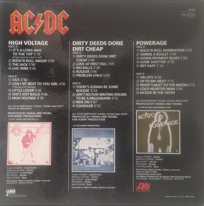 AC/DC - AC/DC – Coffret 3 Disques and Let There Be Rock !! -, Cd's en Dvd's, Vinyl Singles