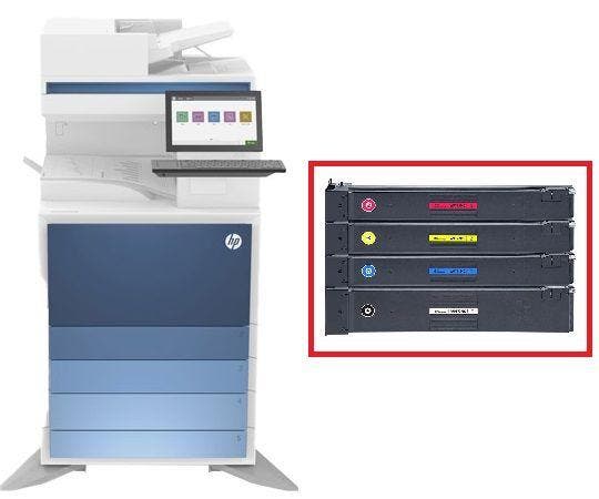 HP - HP Set Toners E877 Black,yellow,cyaan, Magenta, Computers en Software, Printerbenodigdheden, Cartridge, Zo goed als nieuw