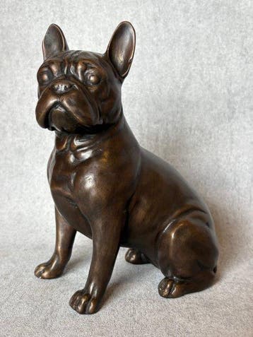 Beeld, Franse Bull Dog 24 cm / 4 kg - 24 cm - Brons