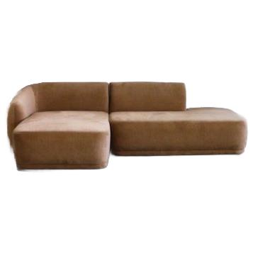 4x6 sofa X5 – Modulaire Design Bank Beige Velours -, 250 tot 300 cm, 125 tot 150 cm, Verzenden, Eclectisch