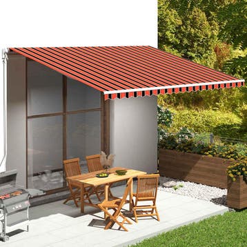vidaXL Vervangingsdoek voor luifel 5x3,5 m polyester oranje, Verzenden, Nieuw
