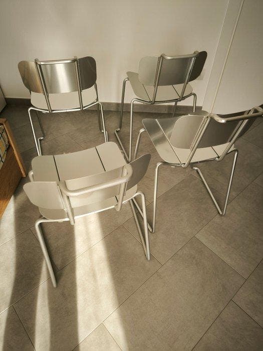 Gigi Pepe Tanzi - Stoel (4) - Weegschaal - Staal, Antiek en Kunst, Antiek | Meubels | Stoelen en Sofa's