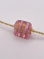 24 karaat - Murano-glas, Geel goud - Halsketting -