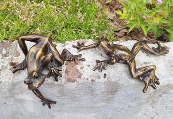 Figurine - Crawling frogs (2) - Bronze