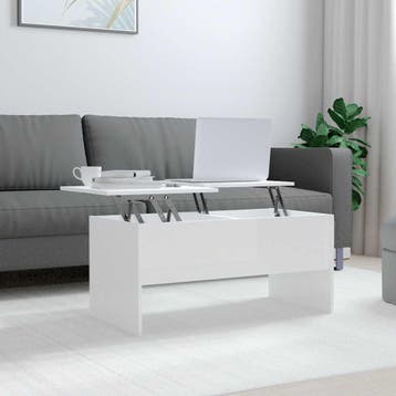vidaXL Salontafel 102x50,5x46,5 cm bewerkt hout hoogglans, Verzenden, Nieuw