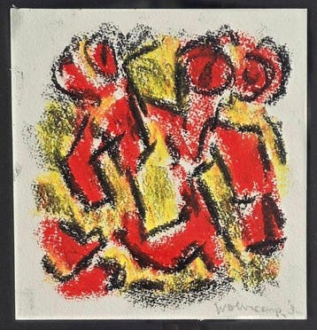 Theo Wolvecamp (1925-1992) - Abstracte compositie