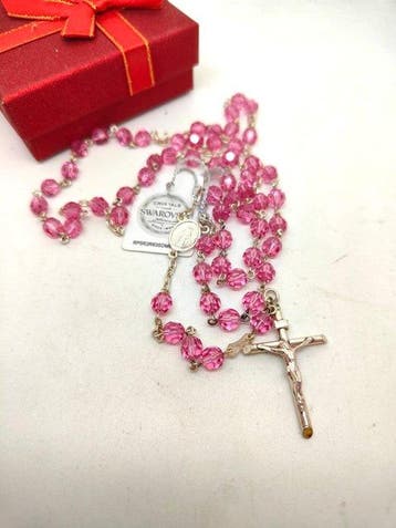 Rozenkrans - Zeldzame Vaticaanse rozenkrans van 925 zilver
