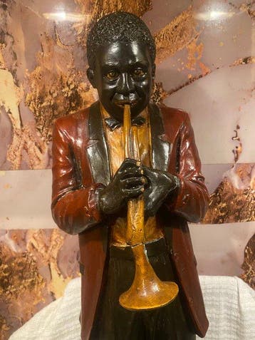 sculptuur, Jazztrompeter - 67 cm - Hars - 1970