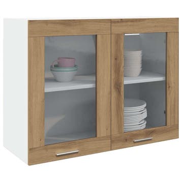 vidaXL Bovenkast Lyon 80x31x60 cm bewerkt hout artisanaal, Huis en Inrichting, Verzenden, Nieuw