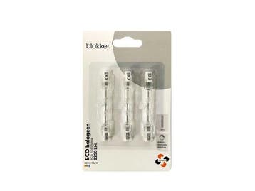 Veiling - 20x Blokker eco halogeen R7S 3-pack