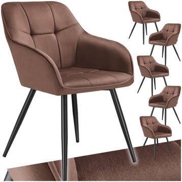 Eetkamerstoel Marilyn, fluweeloptiek, gestikt patroon, Huis en Inrichting, Stoelen, Verzenden, Nieuw