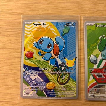 Pokémon - 2 Card - Squirtle, Bulbasaur MEP 037; MEP 039 Full, Hobby en Vrije tijd, Verzamelkaartspellen | Pokémon, Nieuw