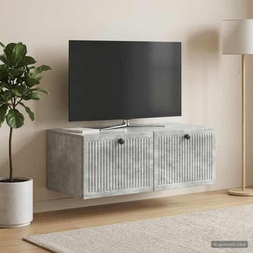vidaXL Wandmontage TV-kast Betongrijs 78,5 x 41 x 30 cm, Huis en Inrichting, Verzenden, Nieuw
