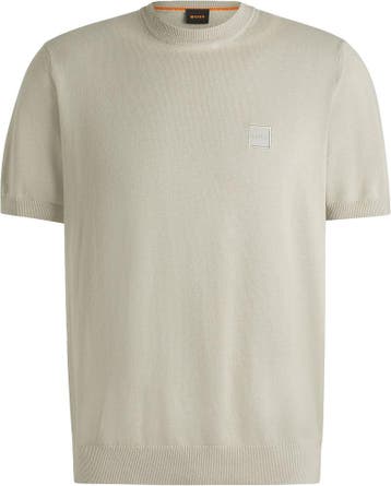 BOSS Knitted T-shirt Kanache Ecru maat Maat 52/54 (L) Heren, Kleding | Heren, Verzenden, Nieuw, Maat 52/54 (L), BOSS