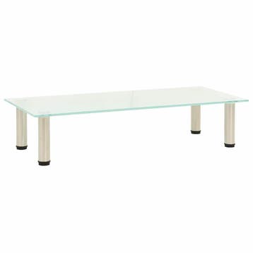 vidaXL Tv-meubel 80x35x17 cm gehard glas mat, Verzenden, Nieuw