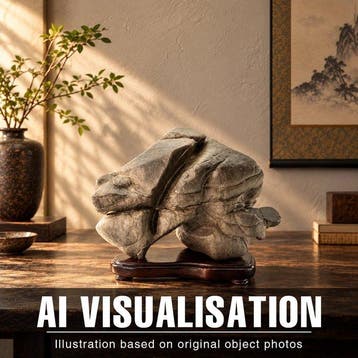 Steen, Hout - Japanse Suiseki  - dramatische