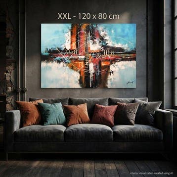 Monika Spiewak - Abstract - Oil Painting Stretched On The