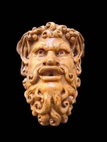 sculptuur, Fontana Fauno Pompeiano - 28 cm - Gegoten steen