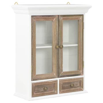 vidaXL Wandkast 49x22x59 cm bewerkt hout wit, Verzenden, Nieuw