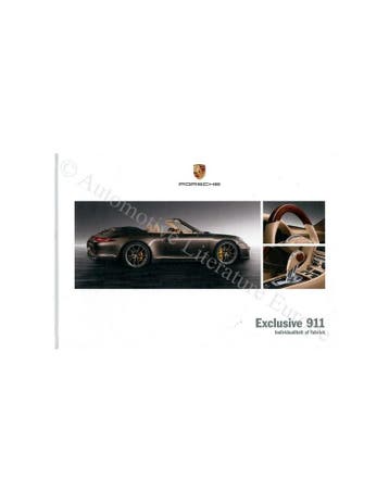 2013 PORSCHE 911 EXCLUSIVE HARDCOVER BROCHURE NEDERLANDS